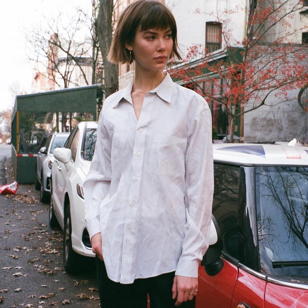 Vintage Valentino Button Up Plaid Dress Shirt. Mens size M 16 / 34-35